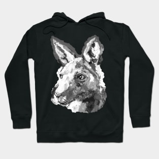 Kangaroo Black and White Hoodie